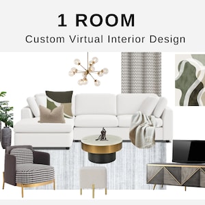1 Room -Custom Virtual Interior Design | Full Interior Design Service | Custom Interior Design Service | Virtual Design | Interior E-Design