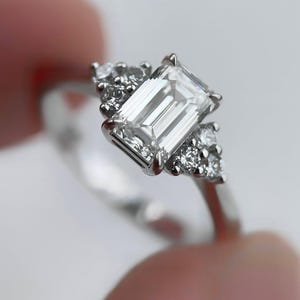 2 CT Emerald Cut  Engagement Ring, 14K Yellow Gold Wedding Ring, Anniversary Gift for Her, Classical Women Wedding Anniversary Ring
