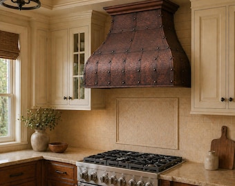 Custom Copper Range Hood: Handcrafted Kitchen Furniture