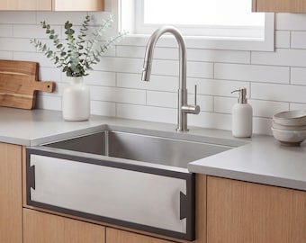 Handmade Stainless Steel Farmhouse Apron Kitchen Sink: Customizable Single Bowl