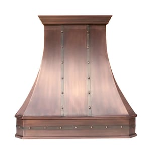 Custom Copper Range Hood, Handcrafted Range Hood Cover, Kitchen Furniture, Kitchen Design, Kitchen Decor