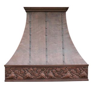 Custom Copper Range Hood, Handcrafted Range Hood Cover, Kitchen Furniture, Kitchen Design, Kitchen Decor