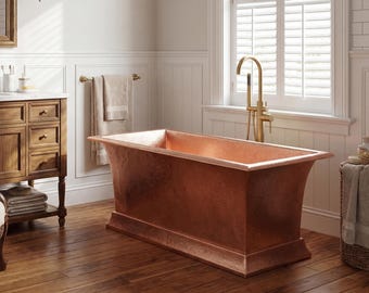 Handmade Copper Freestanding Soaking Tub