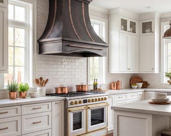 Custom Copper Range Hood: Handcrafted Kitchen Furniture