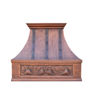 Custom Copper Range Hood, Handcrafted Range Hood Cover, Kitchen Furniture, Kitchen Design, Kitchen Decor