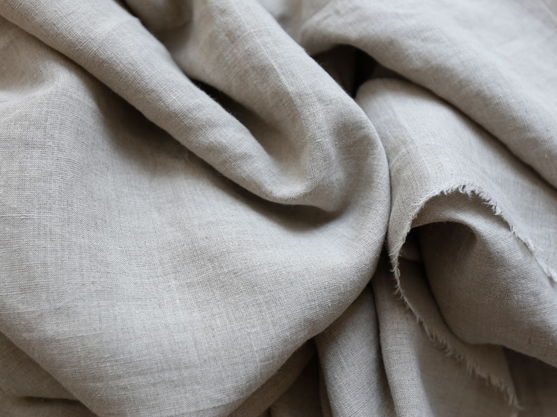 Extra wide pure hemp fabric medium weight 110 inch width beige Etsy