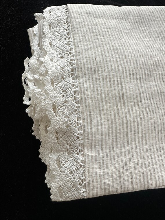 Gerüschte Kissenbezüge Aus Leinen – 2er-Set, 50x66 Cm, Naturfarben, Shabby-Chic-Stil, 100 % Baumwolle