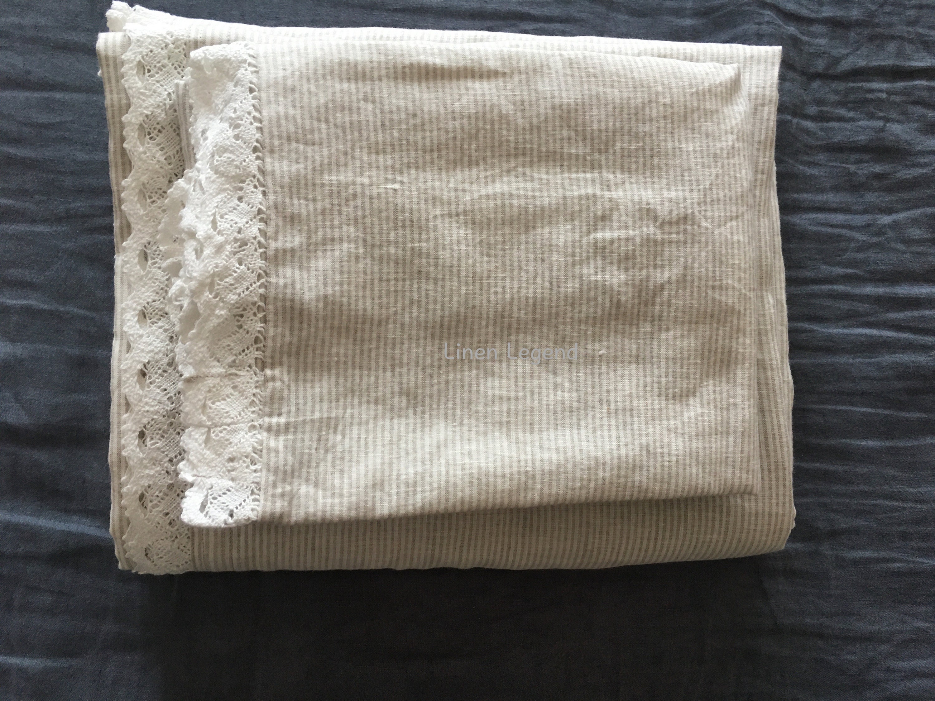 Gerüschte Kissenbezüge Aus Leinen – 2er-Set, 50x66 Cm, Naturfarben, Shabby-Chic-Stil, 100 % Baumwolle