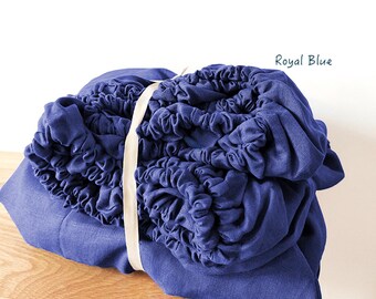 100% Hemp Fitted Sheet: Pre-Washed Seamless Bedding, Custom Sizes