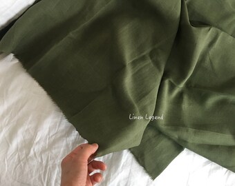 Extra wide pure hemp fabric medium weight 110 inch width Forest green