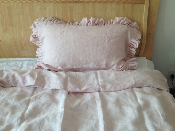 Frilled Linen Bedding Set Duvet Cover With Ruffles From - Pre Washed Linen Bedding Frilled Linen Bedding Set Duvet Cover With Ruffles From - Pre Washed Linen Bedding