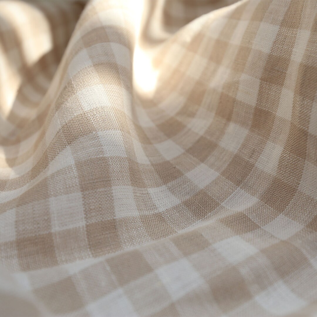 Extra Wide Linen Fabric, 110 Inch Width, 100 Pure Flax Cloth Stone