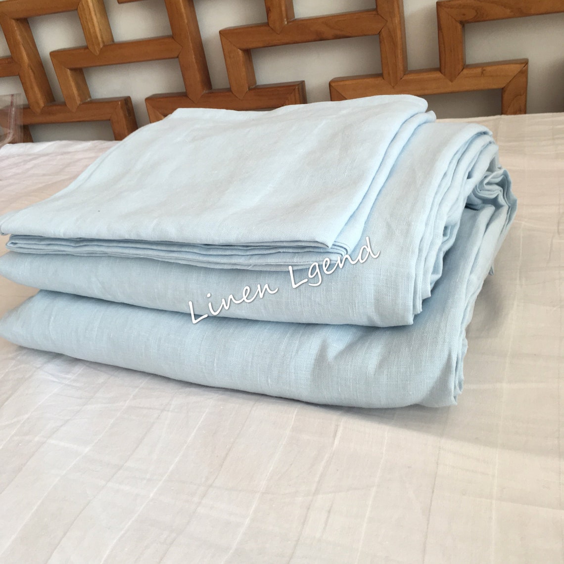Set of 4 Stone Washed Linen Sheet Set Flat Sheet Fitted Sheet Etsy