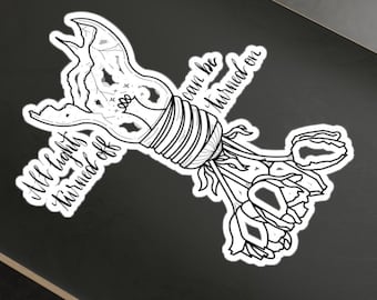 Naklejka na zdrowie psychiczne: Ręcznie rysowana naklejka z afirmacją