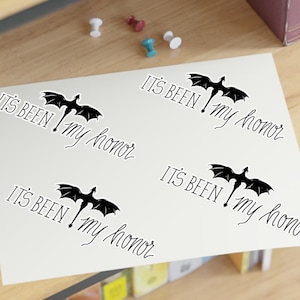 It&#39;s Been My Honor Fourth Wing Bookish Stickers Original Hand Drawn Sticker Pack