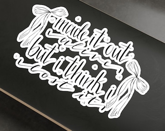 Made It Out Alive Sticker: Hand-Drawn Coffee Cup Decal