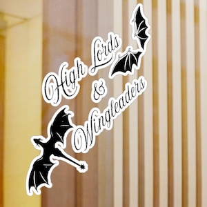 High Lords & Wingleaders Bookish Sticker Original Hand Drawn Decal