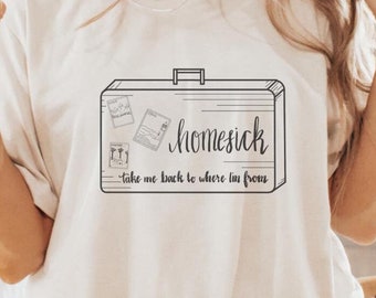 New England States Pride Homesick Suitcase Unisex Tee Original Hand Drawn Tshirt