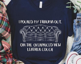 Growing Sideways Trauma Leather Couch Unisex Tshirt Original Hand Drawn Tee