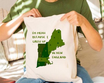 Funny New England States Tote Bag: Hand-Drawn Humor