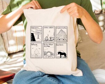 New England Thematic Tote Original Hand Drawn Bag