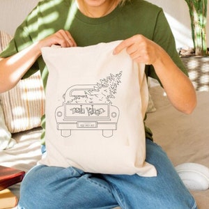 Bolso de mano original con diseño musical &quot;Call Your Mom&quot; dibujado a mano