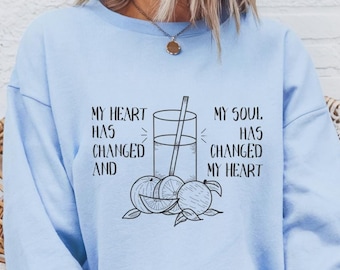 Orange Juice Crewneck Original Hand Drawn Sweatshirt