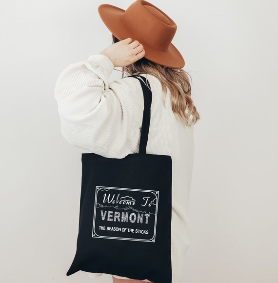 Welcome to Vermont Tote Original Hand Drawn Bag Etsy