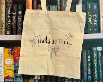 That's So True Bow Design Tote Original Hand Drawn Bag
