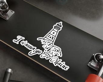 I Wanna Go To Maine New England Sticker Original Hand Drawn Decal