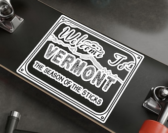 Welcome To Vermont Sticker Original Hand Drawn Decal
