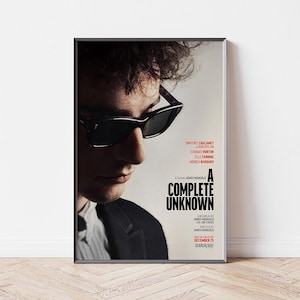 A Complete Unknown Movie Poster, Home Decor, Canvas Wall Art, Personalized gift, Custom Poster, Wall Art Print