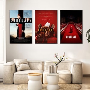Conclave Movie Poster, Home Decor, Canvas Wall Art, Personalized gift, Custom Poster, Wall Art Print