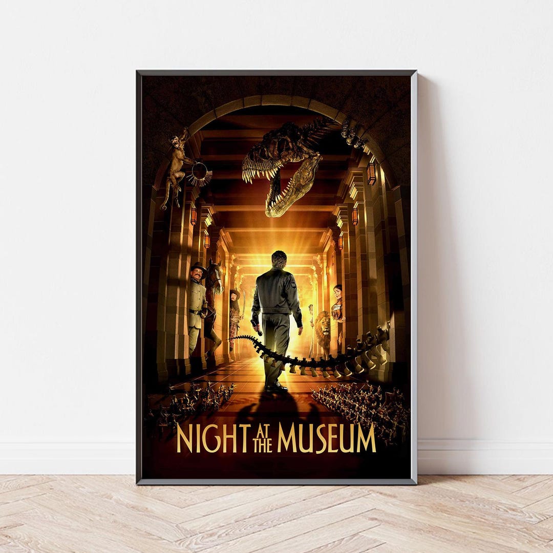 Night at the Museum Movie Poster, Home Decor, Canvas Wall Art ...