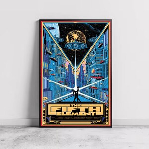 Cartaz do filme O Quinto Elemento, Decoração para casa, Arte de parede em tela, Presente personalizado, Cartaz personalizado, Impressão de arte de parede