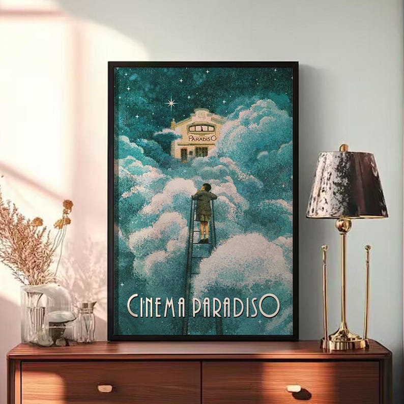 Cinema Paradiso Movie Poster, Home Decor, Canvas Wall Art, Personalized