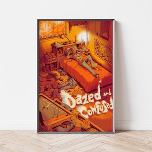 Filmposter versuft en verward, woondecoratie, canvas muurkunst, gepersonaliseerd cadeau, aangepaste poster, kunst aan de muur