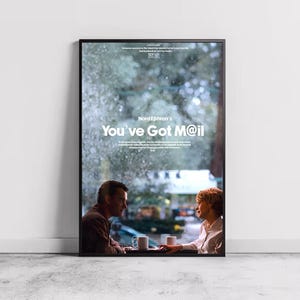 Pôster do filme "Mensagem para Você", decoração para casa, arte de parede em tela, presente personalizado, pôster personalizado, impressão de arte de parede