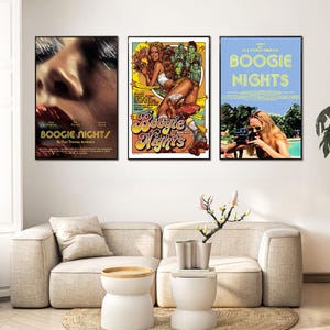 Boogie Nights Movie Poster, Home Decor, Canvas Wall Art, Personalized gift, Custom Poster, Wall Art Print