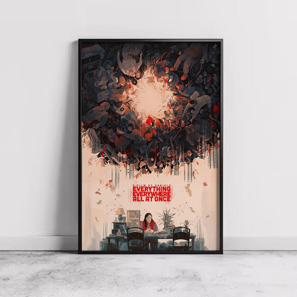 Everything Everywhere All at Once Movie Poster, Home Decor, Canvas Wall Art, Personalized gift, Custom Poster, Wall Art Print