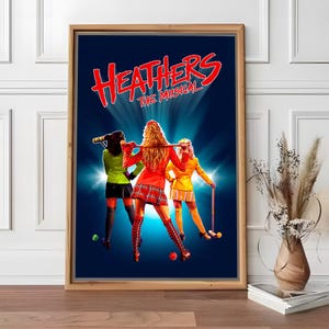 Pôster do filme Heathers: O Musical, decoração para casa, arte de parede em tela, presente personalizado, pôster personalizado, impressão de arte de parede