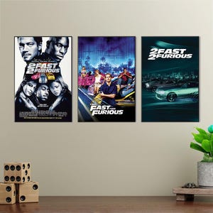 Fast & Furious Movie Poster, Home Decor, Canvas Wall Art, Personalized gift, Custom Poster, Wall Art Print
