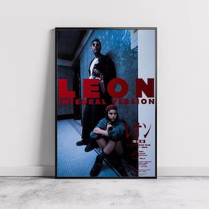Cartaz de filme japonês Leon, o profissional, decoração para casa, arte de parede em tela, presente personalizado, pôster personalizado, impressão de arte de parede