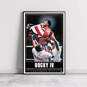 Rocky IV Movie Poster, Home Decor, Canvas Wall Art, Personalized gift, Custom Poster, Wall Art Print