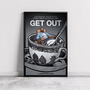 Pôster do filme Corra!, Decoração para casa, Arte em tela para parede, Presente personalizado, Pôster personalizado, Impressão de arte para parede