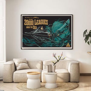 20000 Leagues Under The Sea Film Poster, Dekoration, Leinwand Wand Kunst, personalisiertes Geschenk, Benutzerdefinierte Poster, Wand Kunst Druck