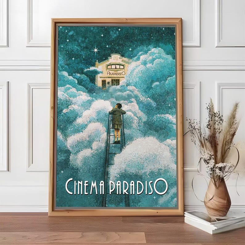 Cinema Paradiso Movie Poster, Home Decor, Canvas Wall Art, Personalized