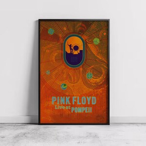 Póster de la película Pink Floyd Live at Pompeii, decoración del hogar, arte de pared en lienzo, regalo personalizado, póster personalizado, impresión de arte de pared