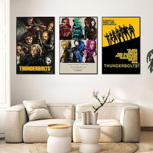 Pôster do filme Thunderbolts, decoração para casa, arte de parede em tela, presente personalizado, pôster personalizado, impressão de arte de parede, lembrança