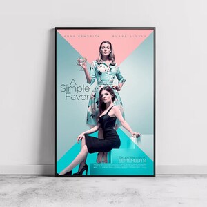 Pôster do filme "Um Favor Simples", decoração para casa, arte de parede em tela, presente personalizado, pôster personalizado, impressão de arte de parede